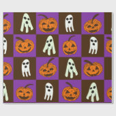 Kürbis und Gespenster Geschenkpapier (Flach)