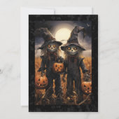 Kürbis und Gotische Kürbis in Cornfield Einladung (Rückseite)