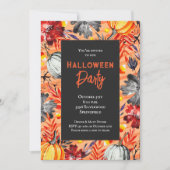 Kürbis und Halloween-Party Einladung (Vorderseite)