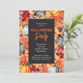 Kürbis und Halloween-Party Einladung (Stehend Vorderseite)