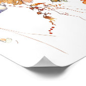 Kürbis und Herbstlaub Brautparty Willkommen Poster (Ecke)