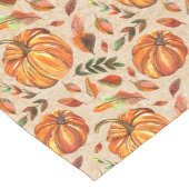 Kürbis und Herbstlaub Großer Tischläufer (Ecke)