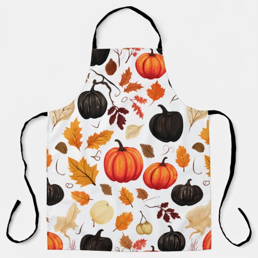 Kürbis und Herbstlaub Schürze (Vorderseite)