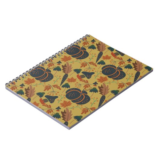 Kürbis und Karotten nahtlos Notizblock (Linke Seite)