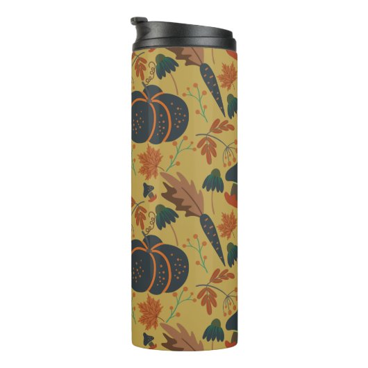 Kürbis und Karotten nahtlos Thermosbecher (Nach rechts gedreht)