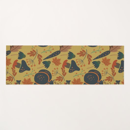 Kürbis und Karotten nahtlos Yogamatte (Vorderseite (Horizontal))