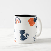 Kürbis und Katzen niedlich zwischen Tasse (VorderseiteRechts)