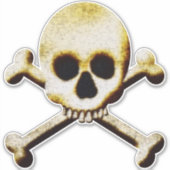 Kürbis- und Kreuzknochen-Aufkleber für Vinyl-Selbs Aufkleber (Vorderseite)