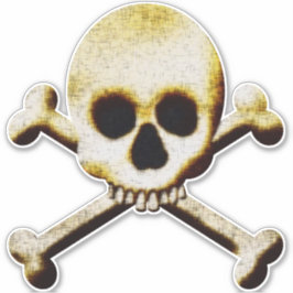 Kürbis- und Kreuzknochen-Aufkleber für Vinyl-Selbs Aufkleber