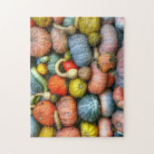 Kürbis-und Kürbis-Foto-Puzzlespiel Puzzle (Vertikal)