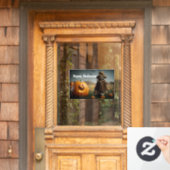 Kürbis- und Kürbisfenster Fensteraufkleber (Haustür)