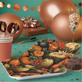 Kürbis und mehr, Herbst, Pappteller