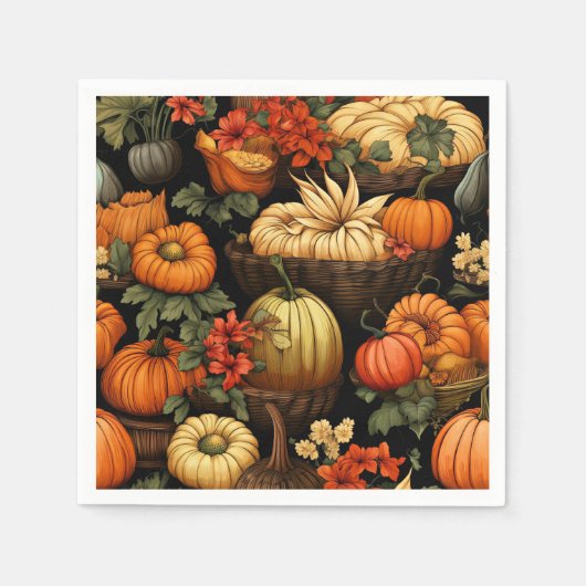 Kürbis und mehr, Herbst, Serviette (Vorderseite)