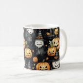 Kürbis und Monster Halloween Kaffeetasse (VorderseiteRechts)