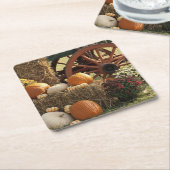 Kürbis und Mummeranzeige im Herbst Rechteckiger Pappuntersetzer (angewinkelt)