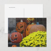 Kürbis und Mums Postkarte (Vorne/Hinten)