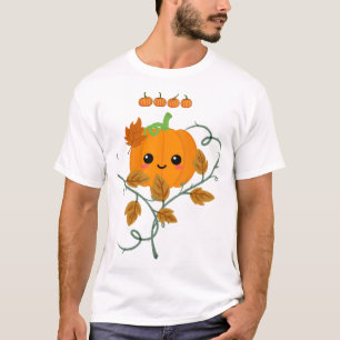 Kürbis und Reben Aufkleber T-Shirt
