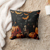 Kürbis und Skelett Kissen (Decke)