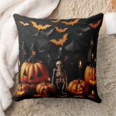 Kürbis und Skelett Kissen (Decke)