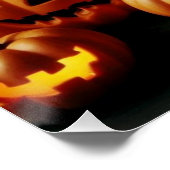 Kürbis und Skelett Poster (Ecke)