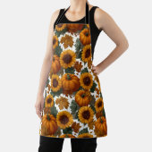 Kürbis und Sonnenblumen Herbstmuster Schürze (InSitu)