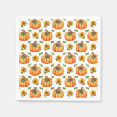 Kürbis und Sonnenblumen Serviette (Vorderseite)