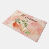 Kürbis und Weinberge Herbst Willkommen Fußmatte (Schrägansicht)