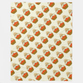 🌼 **Kürbis- und Weizen-Fleece-Decke Fleecedecke (Vorderseite)