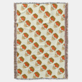 🍂 **Kürbis- und Weizen-gewebte Decke** Decke (Vorderseite Vertikal)