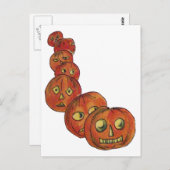 Kürbis (Vintage Halloweenkarte) Postkarte (Vorne/Hinten)