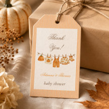 Kürbis Vintage-Kleidung Baby Shower Danke