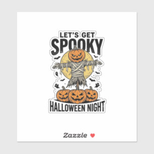 Kürbis-Vogelscheuchen-Shirt Vintage-Halloween-Graf Aufkleber