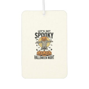 Kürbis-Vogelscheuchen-Shirt Vintage-Halloween-Graf Autolufterfrischer