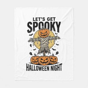 Kürbis-Vogelscheuchen-Shirt Vintage-Halloween-Graf Fleecedecke