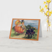 Kürbis-Wagen Karte (Gelbe Blume)