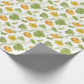Kürbis-Wasserfarbe Geschenkpapier (Ecke)