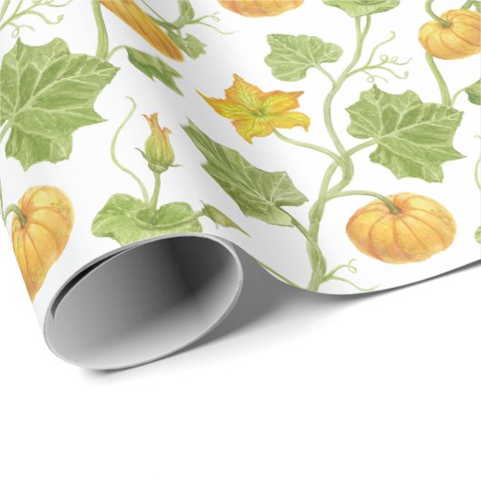 Kürbis-Wasserfarbe Geschenkpapier (Rolleneckpunkt)