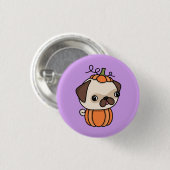 Kürbis Welpe Button (Vorne & Hinten)