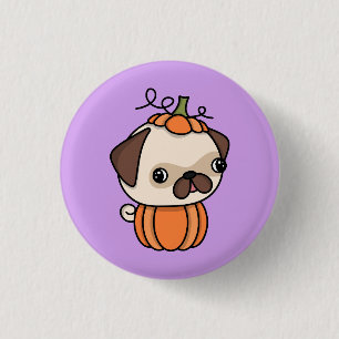 Kürbis Welpe Button