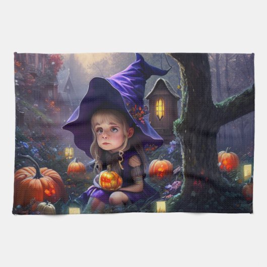 Kürbis/whimsical/Halloween/Cartoon Geschirrtuch (Horizontal)