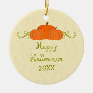 Kürbis-Wirbels-Halloween-Verzierung Keramikornament