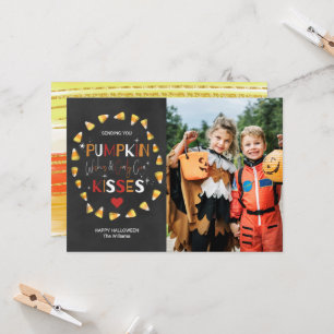 Kürbis-Wünsche der Halloween-Foto-Karten-  u. Karte