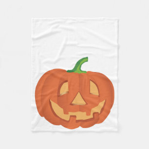 Kürbis zu Halloween 1 Fleecedecke