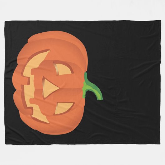 Kürbis zu Halloween 1 Fleecedecke (Vorderseite (Horizontal))