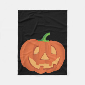 Kürbis zu Halloween 1 Fleecedecke