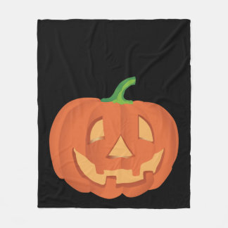 Kürbis zu Halloween 1 Fleecedecke