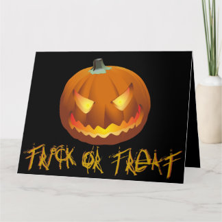 Kürbis zu Halloween 6 Karte