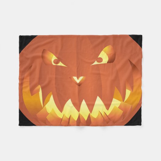 Kürbis zu Halloween... Fleecedecke (Vorderseite (Horizontal))