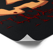 Kürbis zu Halloween in Schwarz Poster (Ecke)