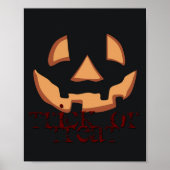 Kürbis zu Halloween in Schwarz Poster (Vorne)
